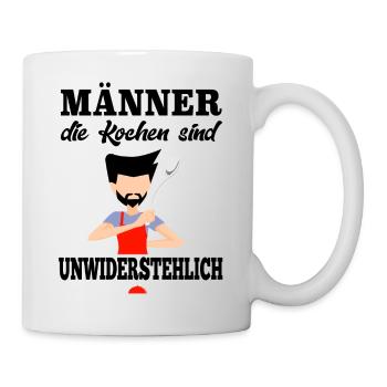 Koch Shirt · Männer Kochen · Besteck Geschenk - Tasse - Weiß - Rechts