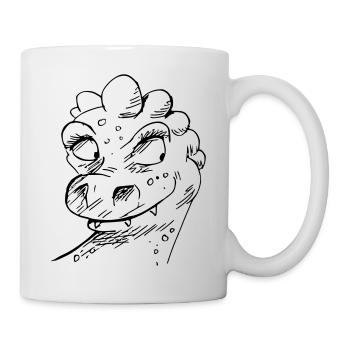 Funny design of dragon head - Mug - white - Right