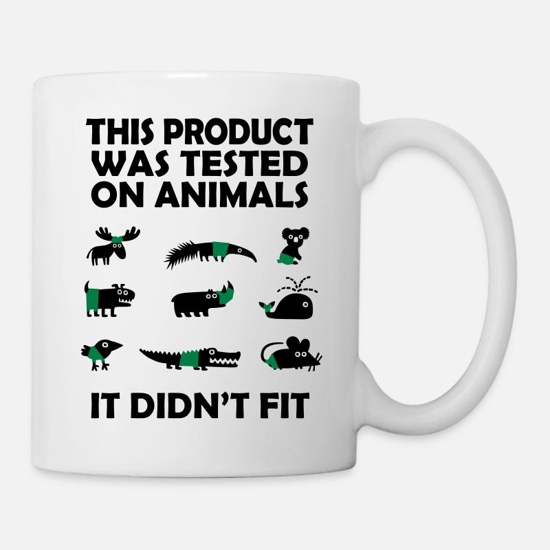 Produit testé sur les animaux - ne correspondait - Mug blanc - blanc