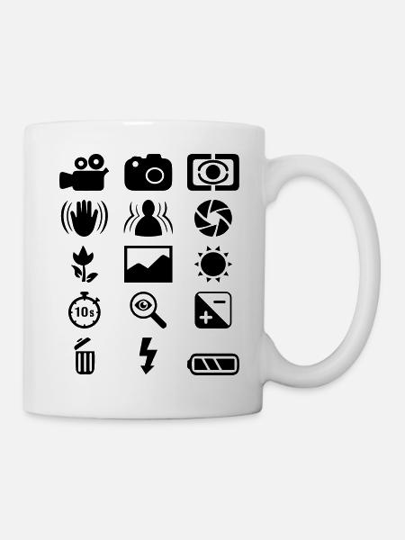 DSLR Camera icon - Mug - white