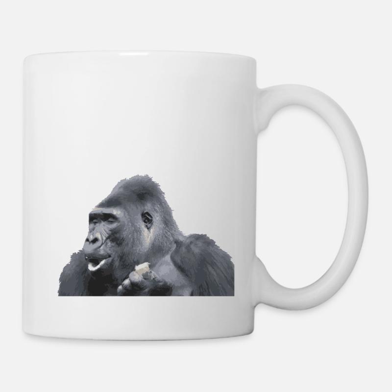 Gorilla Silberrücken Affe - Tasse - Weiß