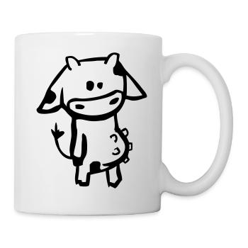 Kuh - Tasse - Weiß - Rechts