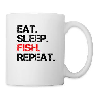 Fischer Angeln Angler Spruch Fisch - Tasse - Weiß - Rechts