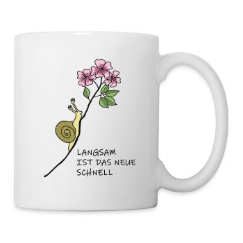 Slow is the new fast, slug, mindful - Mug - white - Right