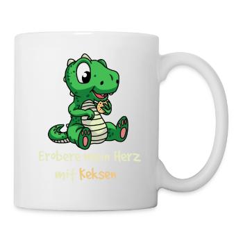 Conquer my heart with cookies Dino kinder Fantasy - Mug - white - Right