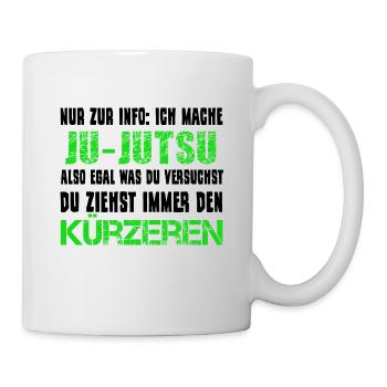 Ju Jutsu Kampfkunst lustiger Spruch - Tasse - Weiß - Rechts
