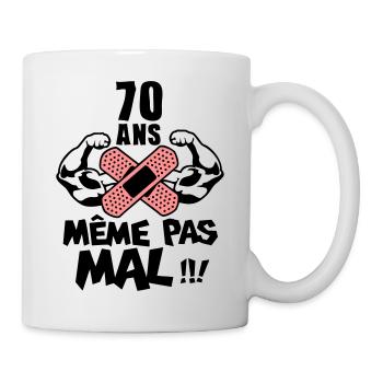 70 ans meme pas mal anniversaire muscle - Mug blanc - blanc - Droite