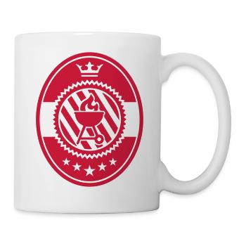 BBQ Badge 03 - Mug blanc - blanc - Droite