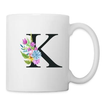 K lettre noire - Mug blanc - blanc - Droite