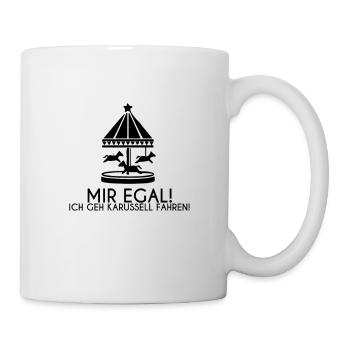 Fun T-Shirt I do not care I go carousel driving fun - Mug - white - Right