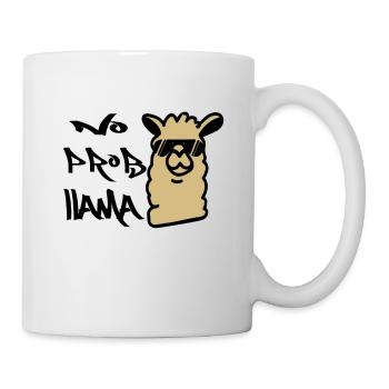 Cadeau de dire amusant de lama cool d'alpaga sans proba lama - Mug blanc - blanc - Droite