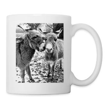 Deux ânes - Mug blanc - blanc - Droite