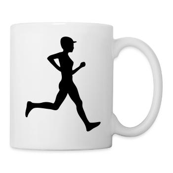 course a pied - Mug blanc - blanc - Droite