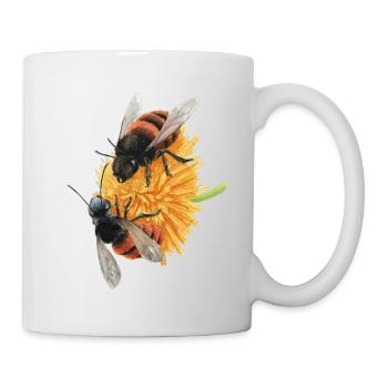 gehoernte mason bee - Mug - white - Right