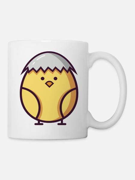 cute easter chick hatched recently - Mug - white