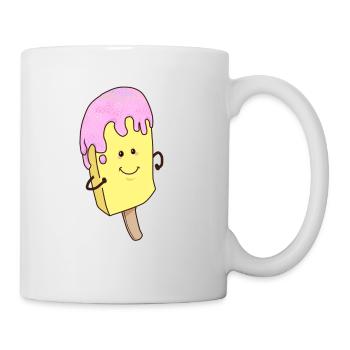 Eis Sommer Eisdiele Eiskrem Fantasy Comic Cartoon - Tasse - Weiß - Rechts