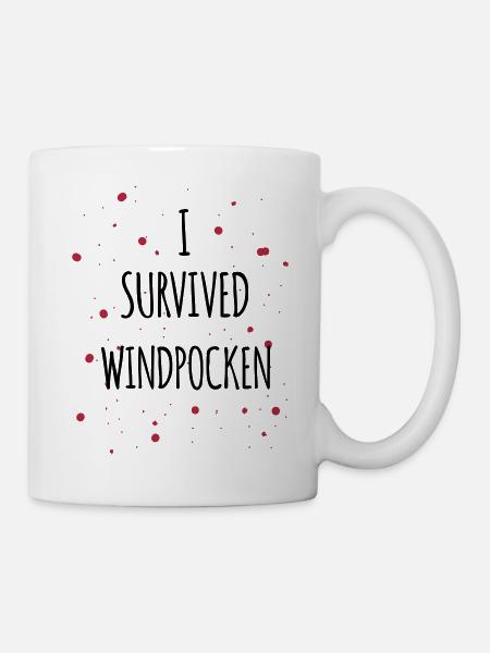 I survived Windpocken 2c - Tasse - Weiß