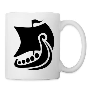 viking-navire - Mug blanc - blanc - Droite