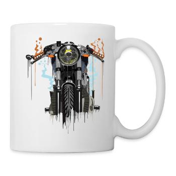 Moto - Mug blanc - blanc - Droite