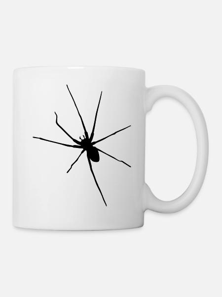 Spinne spider halloween insect arac vintage - Tasse - Weiß