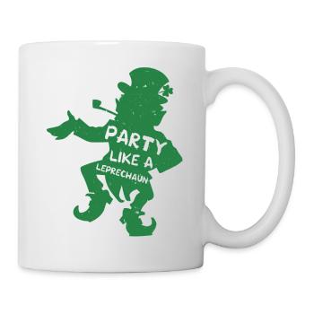 Party wie ein Kobold - Tasse - Weiß - Rechts
