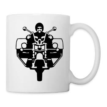 tricycle trike biker rider a motorcycle 3 - Mug blanc - blanc - Droite