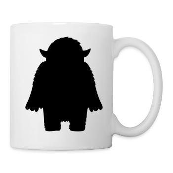 Idée cadeau chemise monstre noir et blanc - Mug blanc - blanc - Droite