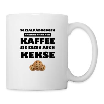 Sozialpädagogen Trinken Nicht Nur Kaffee… - Tasse - Weiß - Rechts