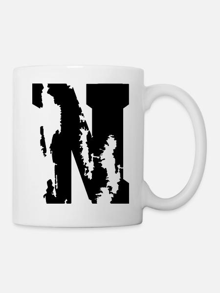 N - Buchstabe - Tasse - Weiß