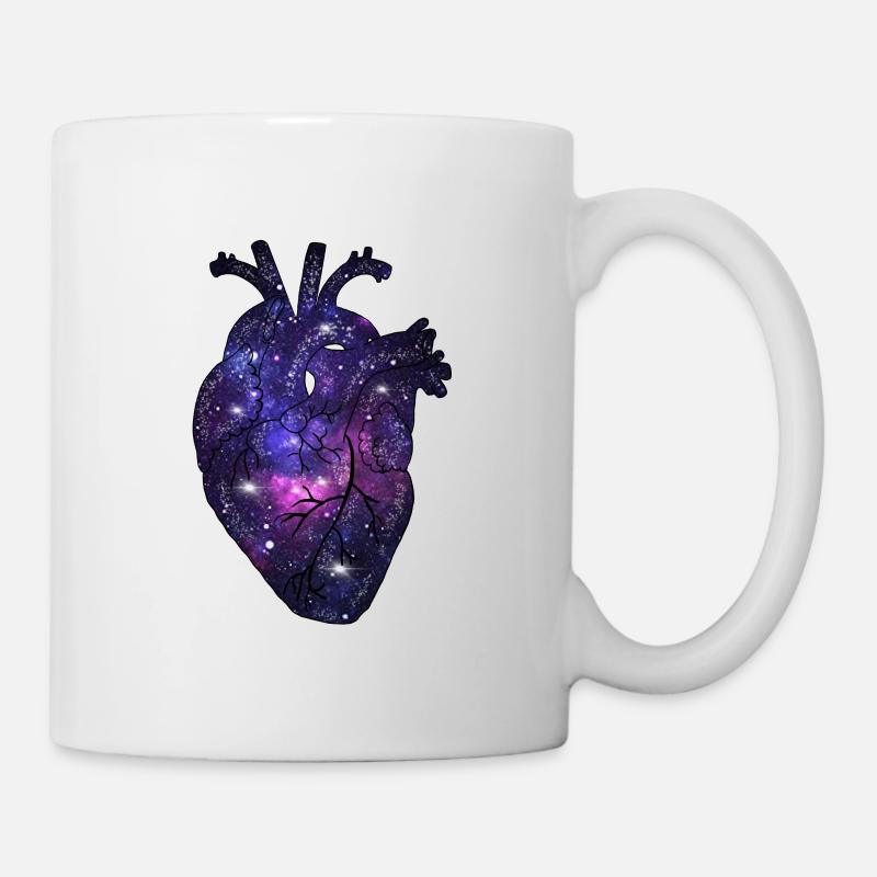 Herz Universum - Tasse - Weiß