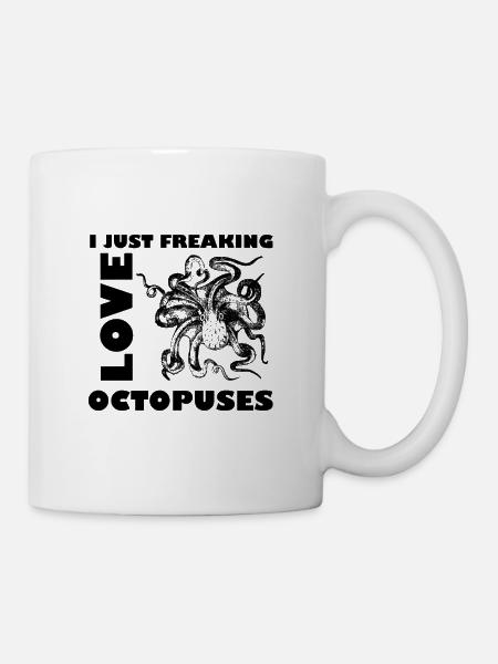 Oktopus Tintenfisch Krake - Tasse - Weiß