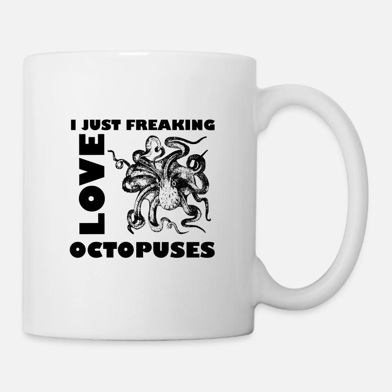 Oktopus Tintenfisch Krake - Tasse - Weiß
