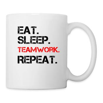 Teamwork Team Work Group Slogan Motive - Mug - white - Right