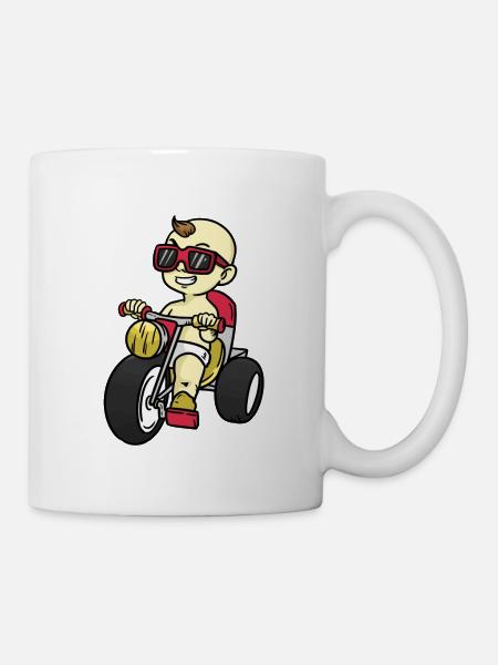 Motard bébé cool motard - Mug blanc - blanc