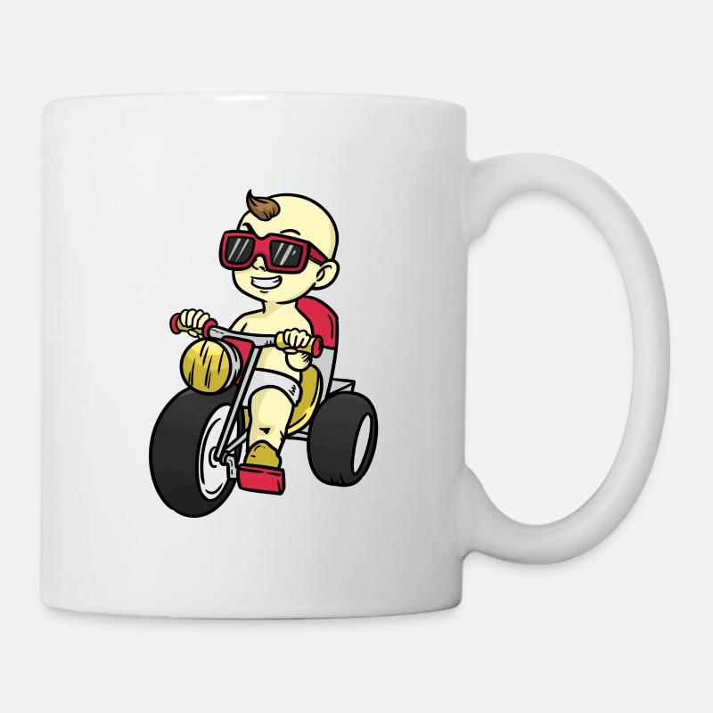 Motard bébé cool motard - Mug blanc - blanc