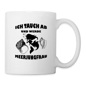 Meerjungfrau Meer Muschel Mermaid Tauchen - Tasse - Weiß - Rechts