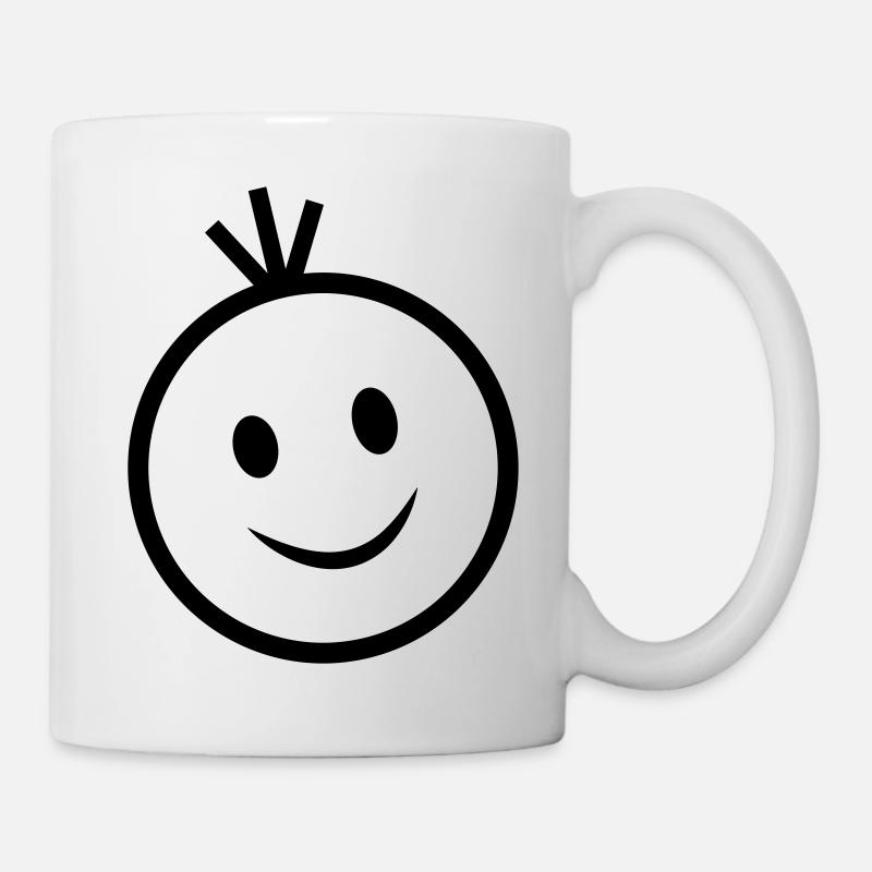 happy face - Mug - white