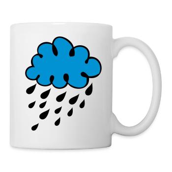 Cloud rain drop - Mug - white - Right