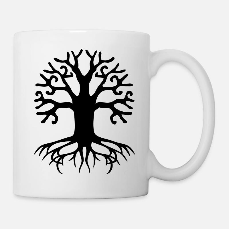baum des lebens keltisches symbol vintage tattoo - Tasse - Weiß