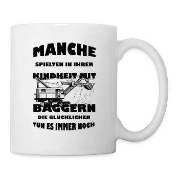 Excavator driver Excavators Childhood Construction worker Gift - Mug - white - Right