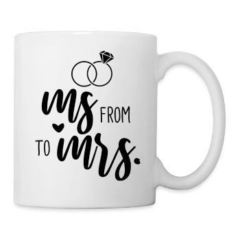 Wedding Bachelorette Party - From Ms. to Mrs. - Mug - white - Right