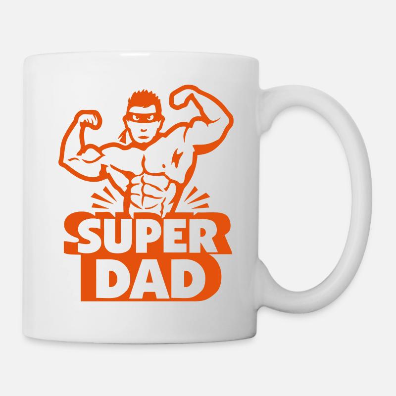 Super Dad Helden Muskel - Tasse - Weiß