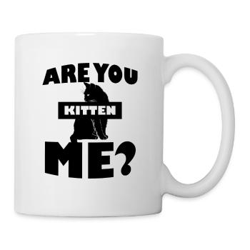 Lustige freche Katze tierliebe Haustier Geschenk - Tasse - Weiß - Rechts