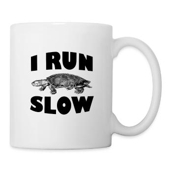Tortue | Je cours drôle en disant drôle - Mug blanc - blanc - Droite