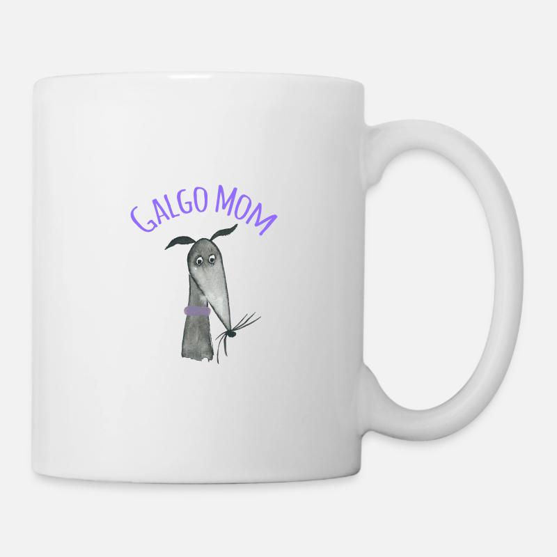 Galgo Mom schwarzer Galgo - Tasse - Weiß