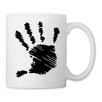 Hand right - Tasse - Weiß - Rechts