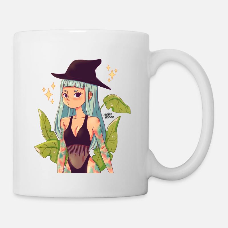 Fille sorcière - Mug blanc - blanc