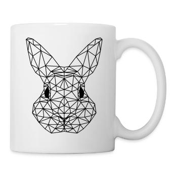 POLYGON bunny triangle easter bunny easter gift - Mug - white - Right