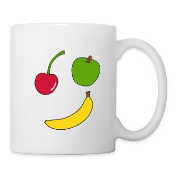 Fruit, fruits, dessin animé, idée cadeau - Mug blanc - blanc - Droite