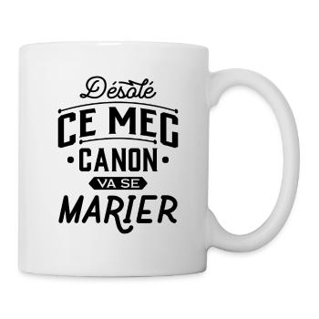 Mec canon mariage evg - Mug blanc - blanc - Droite